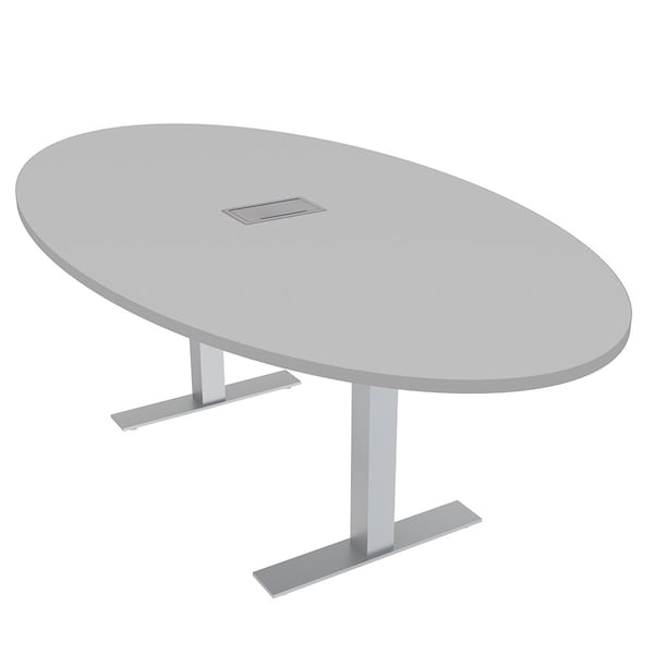 45.25 in W, 71.5 in L, 29 in H, Engineered Wood Top, Grey